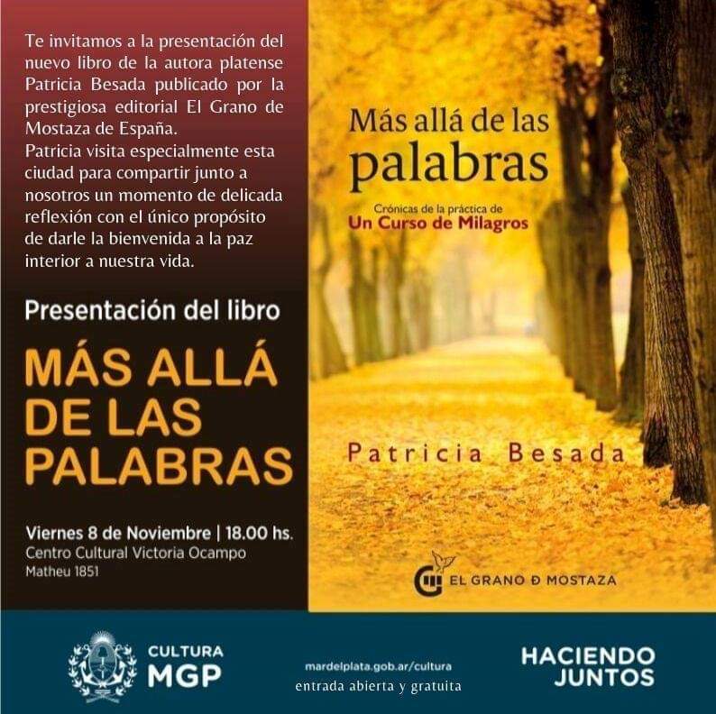 Patricia Besada presenta el libro Más allá de las palabras